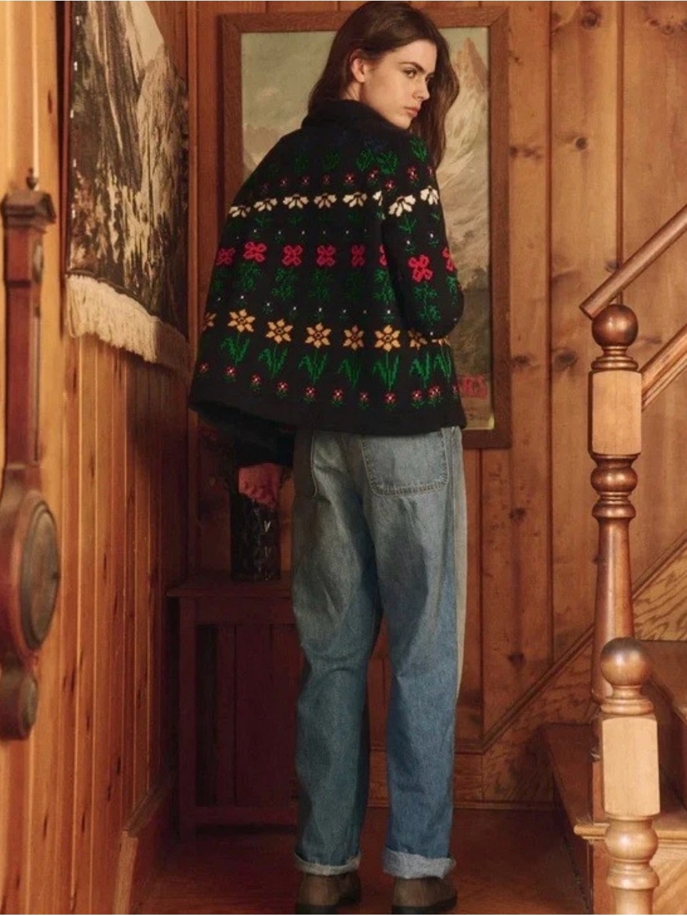 The Great. The Garden Lodge Cardigan in Navy - Picture 5 of 10